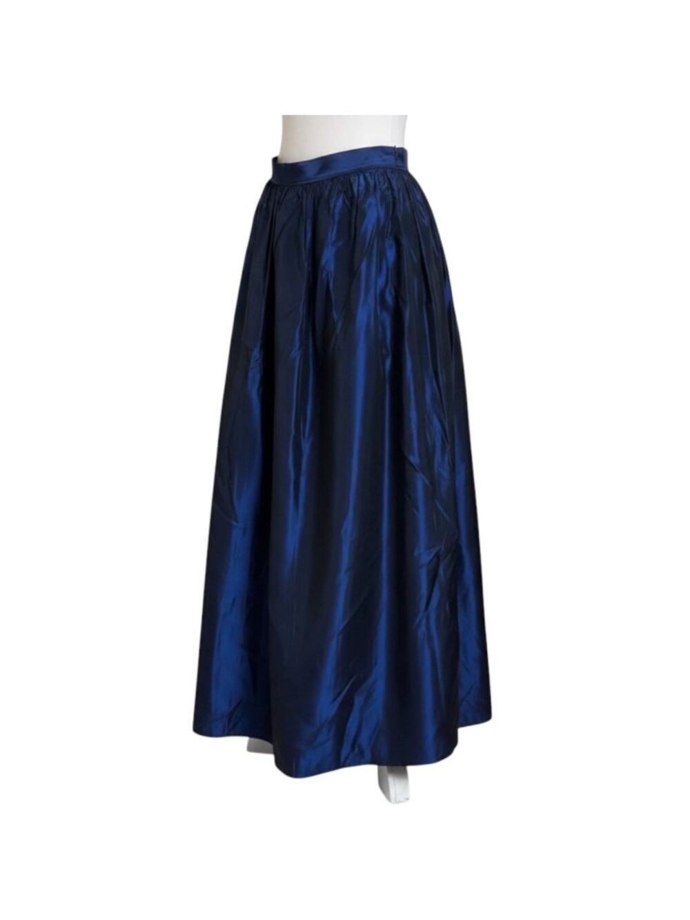 JR Nites by Caliendo Women’s Formal Maxi Skirt Navy Blue Taffeta A-Line Wiast 28